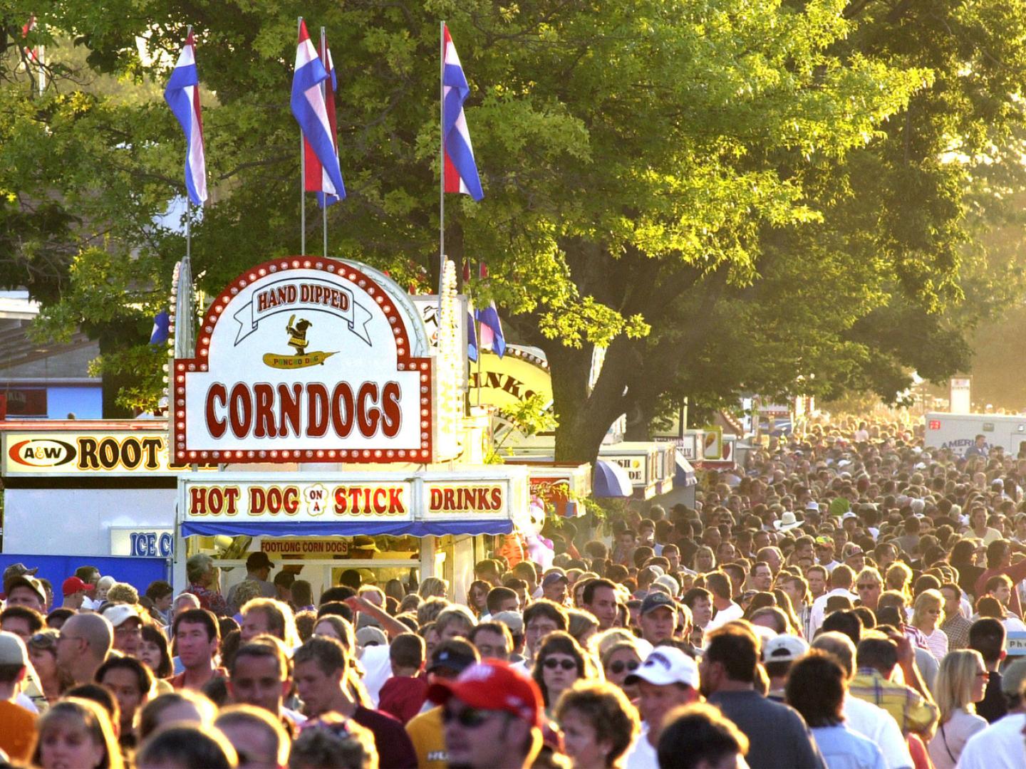 The Iowa State fair in Des Moines, Iowa 