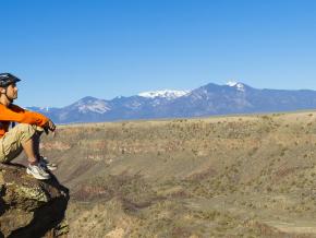Absorbing the sweeping canyon and mountain views