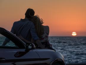 Couple dining with a view from The Canopy at the Birchwood in downtown St. Petersburg, Florida