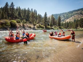 Whitewater rafting near Hells Canyon in Southwest Idaho