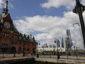 新泽西州泽西市的天际线美景