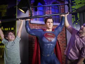 Posing with a wax likeness of Superman at Madame Tussauds Orlando Posing with a wax likeness of Superman at Madame Tussauds Orlando