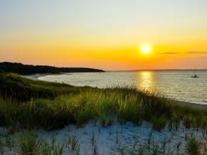 A spectacular sunset over Lambert’s Cove Beach A spectacular sunset over Lambert’s Cove Beach