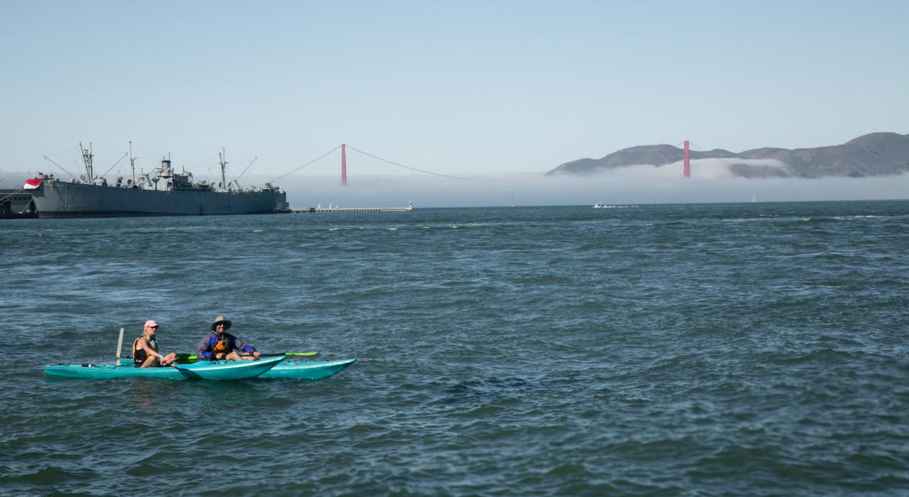 Un viaje en kayak en la San Francisco Bay, California
