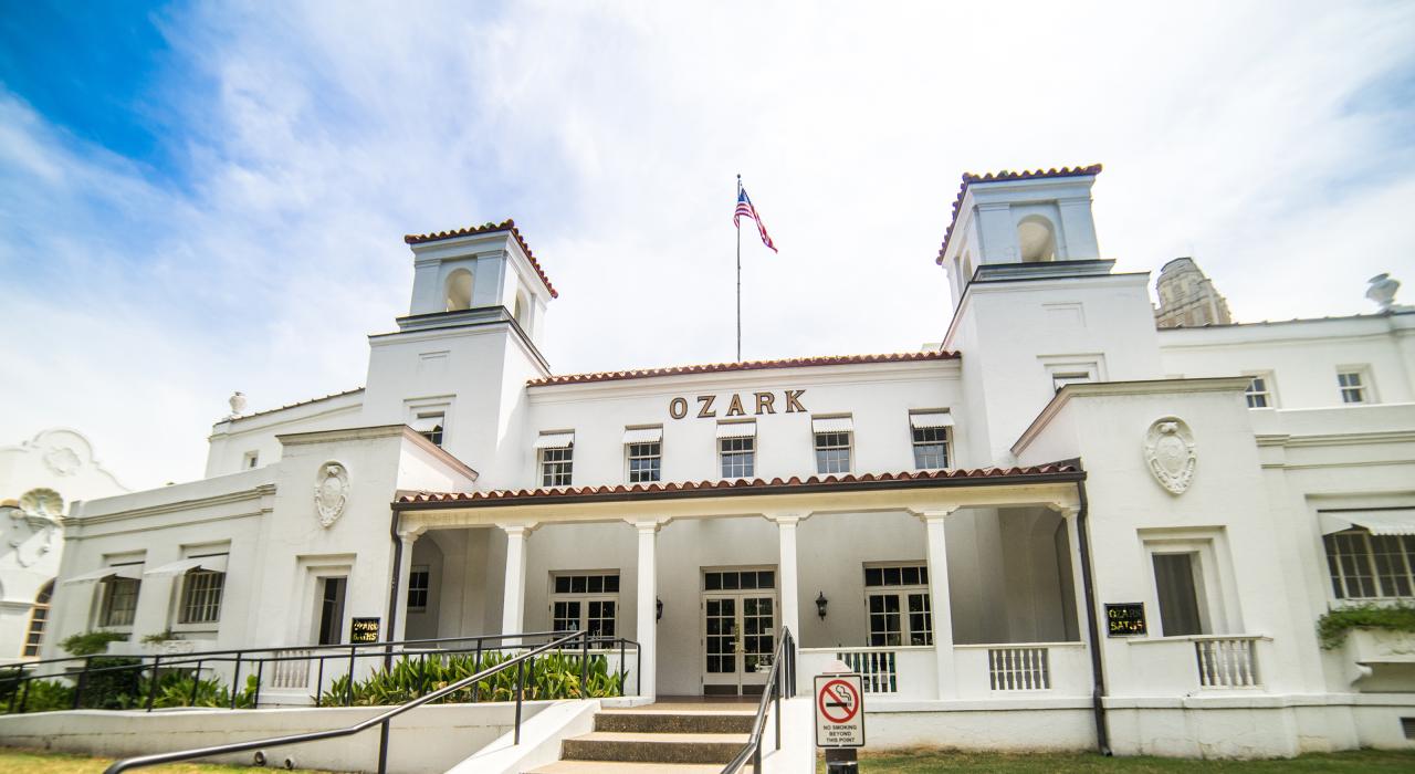 Ozark Bathhouse on Bathhouse Row in Hot Springs, Arkansas