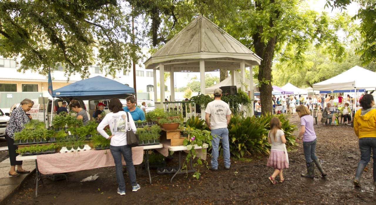 Mercado de agricultores en Northshore, Luisiana