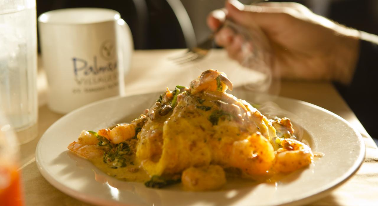 Dining at Palmer’s Village Café on St. Simons Island, Georgia
