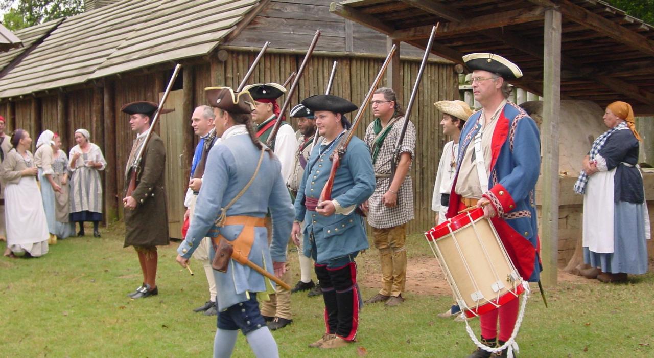 Living history at  Fort St. Jean Baptiste in Natchitoches, Louisiana