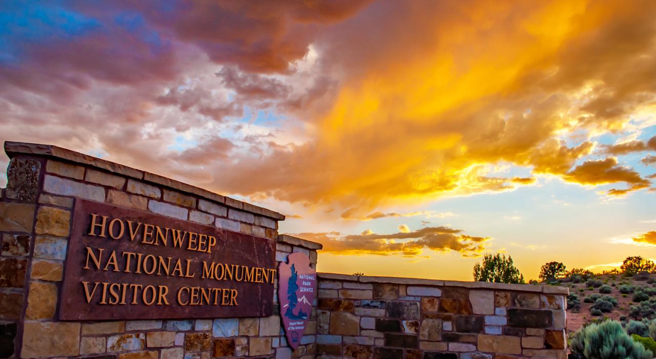 Dramatic skies over Hovenweep National Monument