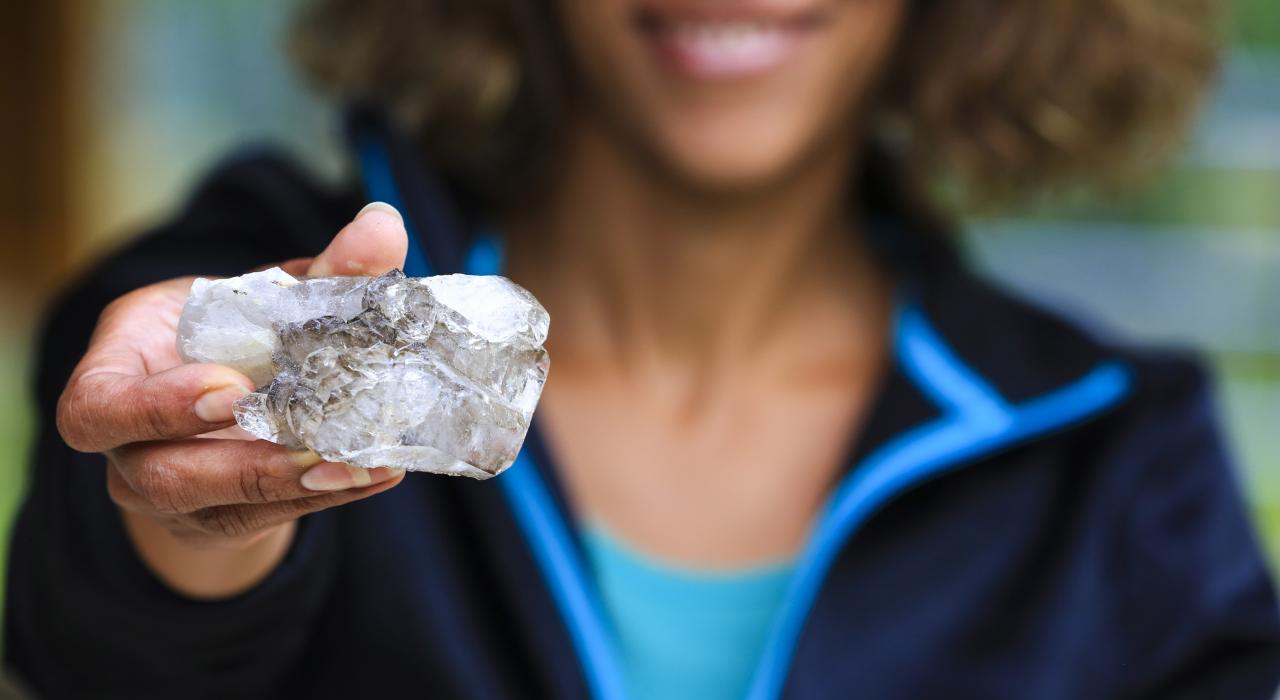 A big geode found at the Bethel Outdoor Center