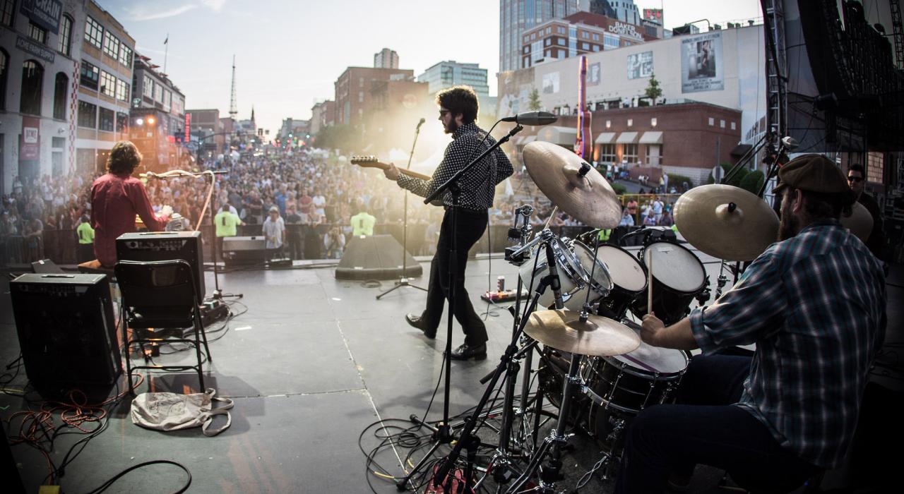 Live music at a festival in Nashville, Tennessee