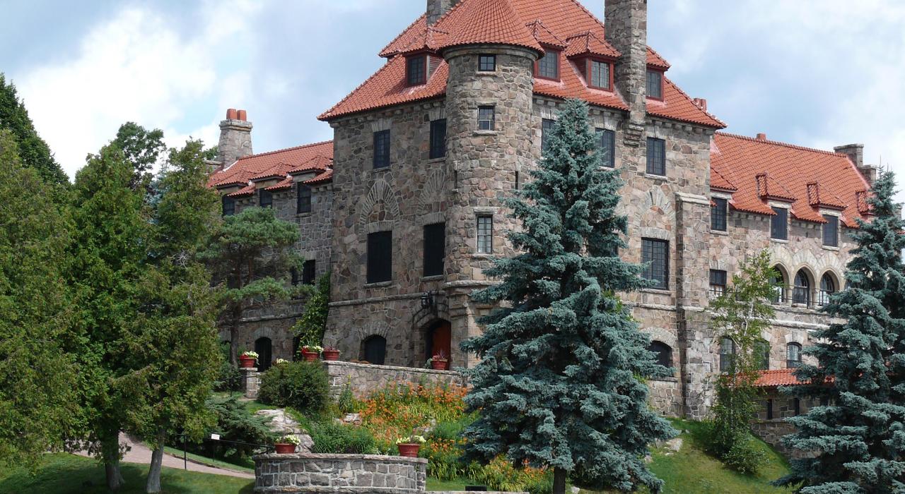 The stately Singer Castle, a former ‘hunting lodge,’ located on Dark Island