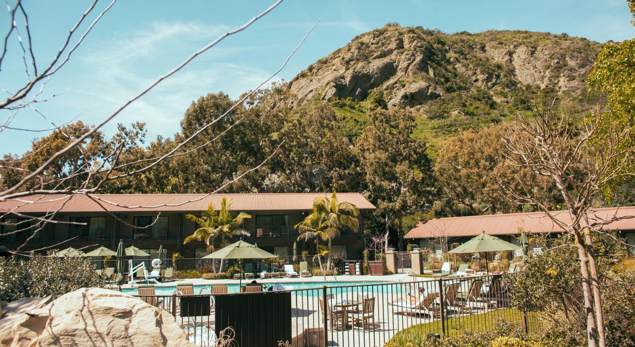 Canyon views from the pool at The Ranch at Laguna Beach