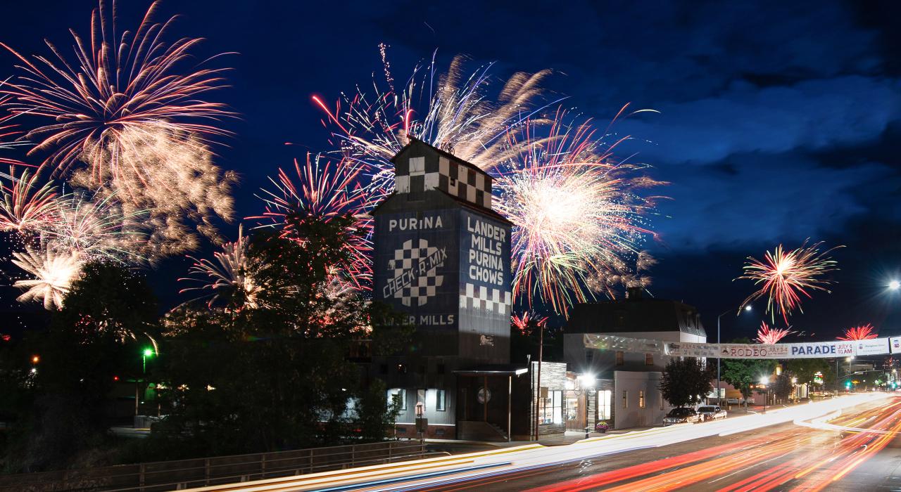 Downtown Lander celebrates Independence Day with a fireworks show
