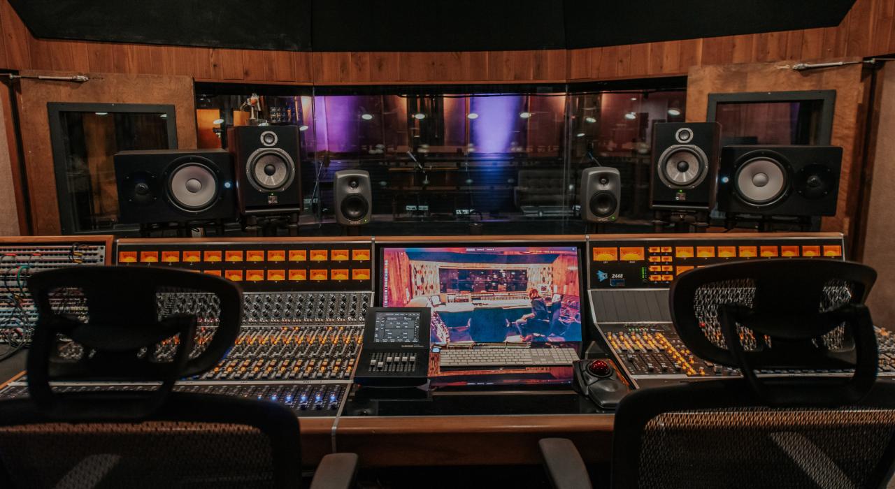 The intricate soundboards of Historic Studio A at Capricorn Sound Studios, where Southern rock artists such Charlie Daniels and The Allman Brothers Band recorded their hits