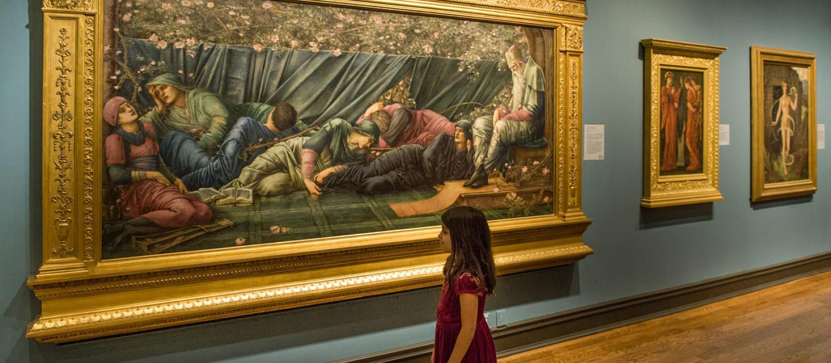 Admiring a masterpiece at the Delaware Art Museum