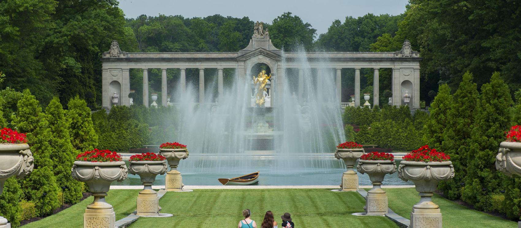 Serene day on the lawn of Nemours Mansion in Wilmington