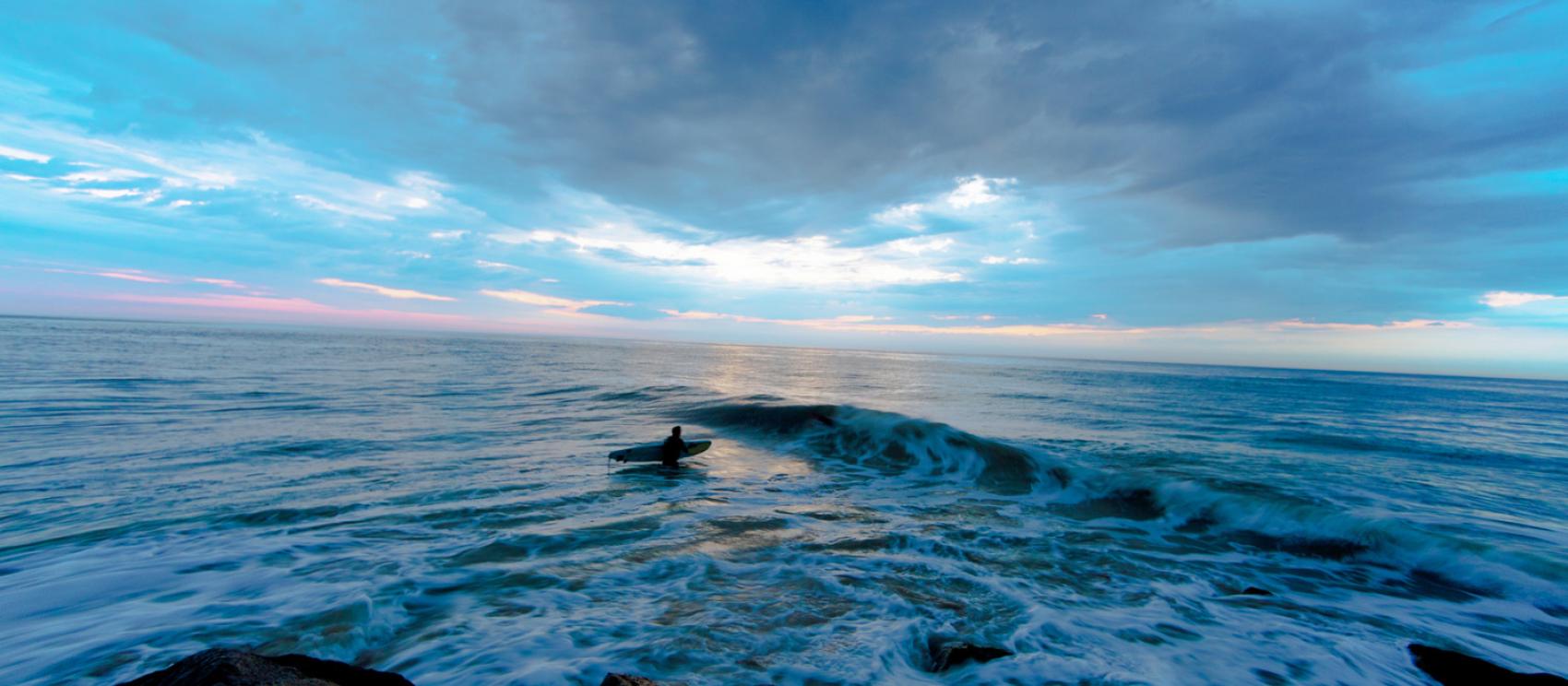 Surfing at Delaware Seashore State Park