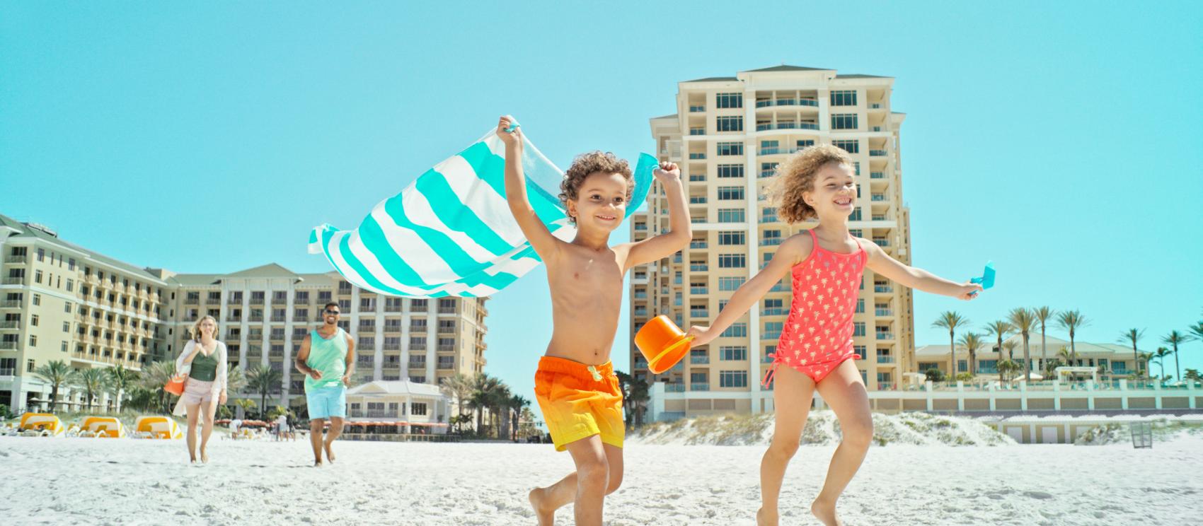 Ready to play on the soft, white sands of Clearwater Beach
